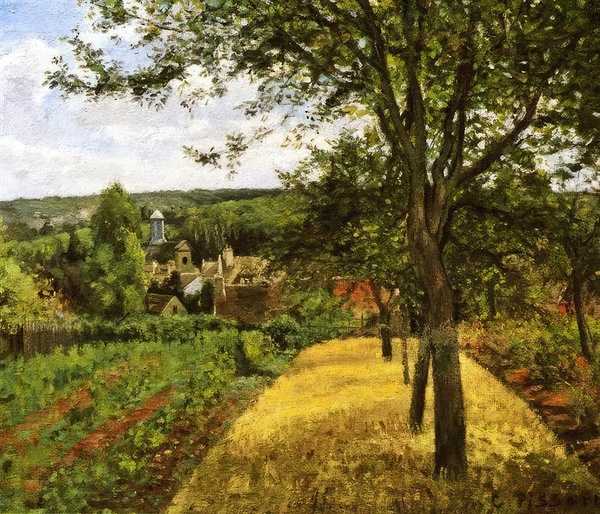 Orchards at Louveciennes 1872 Camille Pissarro Digital Download