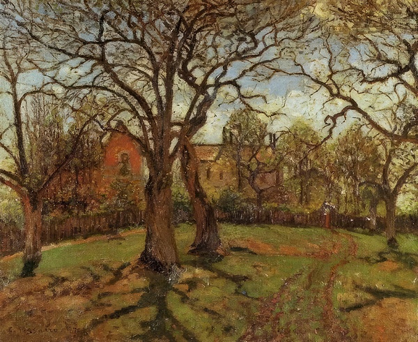 Chestnut Trees Louveciennes Spring 1870 Camille Pissarro Digital Download