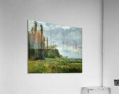 A part of Groettes Pontoise Gray Weather - Camille Pissarro Impression acrylique