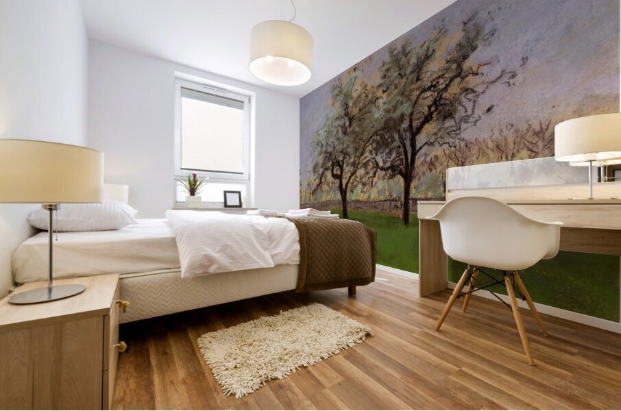 Apples Trees at Pontoise 1872 Camille Pissarr Mural print