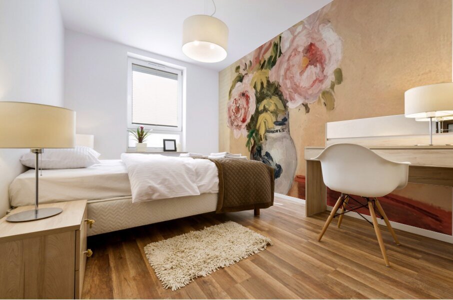 Pink Peonies 1873 Camille Pissarro Mural print