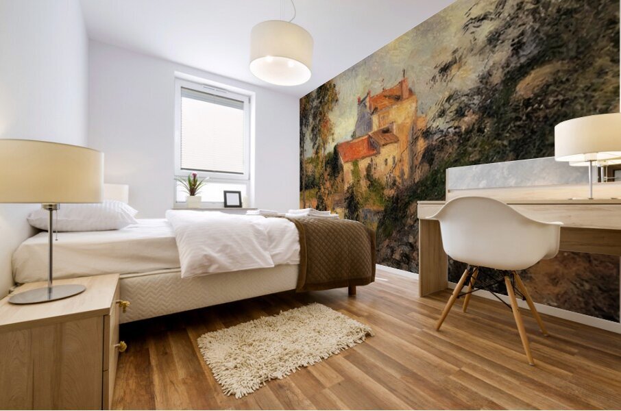 Les mathurins Pontoise 1877 Camille Pissarro. Mural print