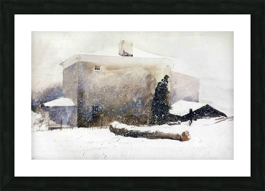 First Snow   Contemporary Realism - Andrew Wyeth Picture Frame print