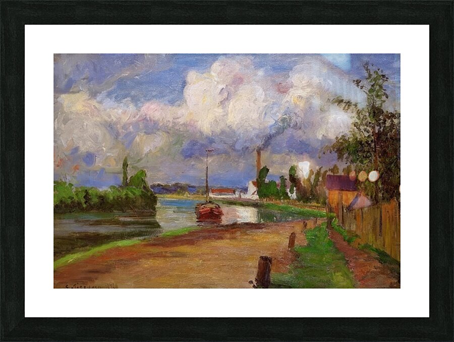 Fishermen on the Banks of the Oise 1876 Camil Picture Frame print