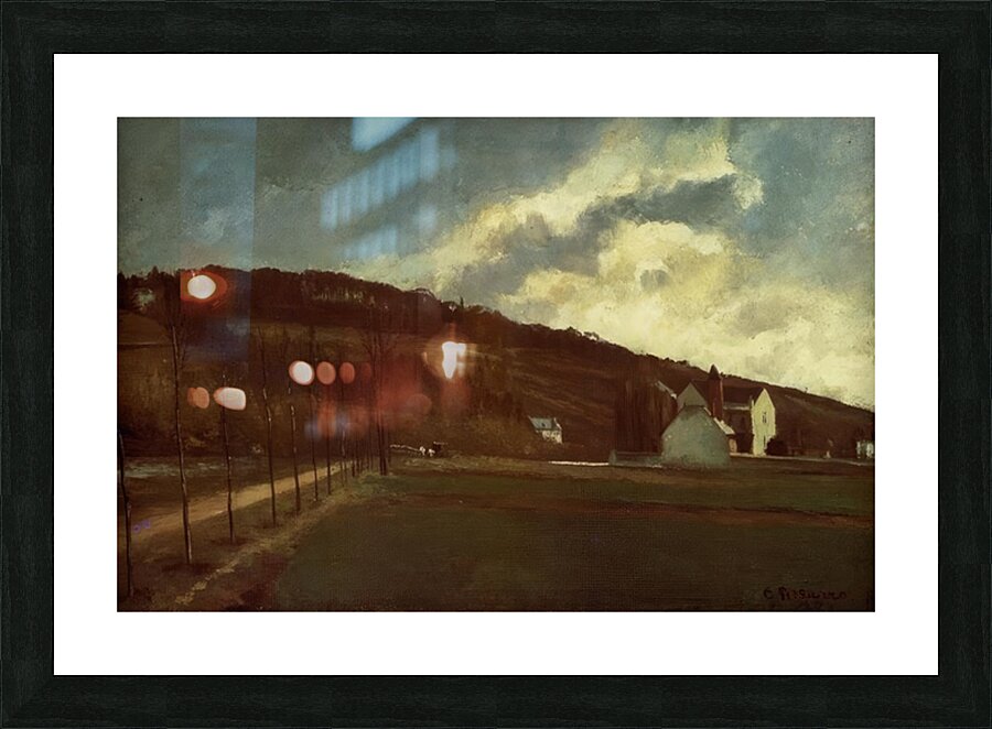 Banks of the river Marne in winter Camille Piss Picture Frame print