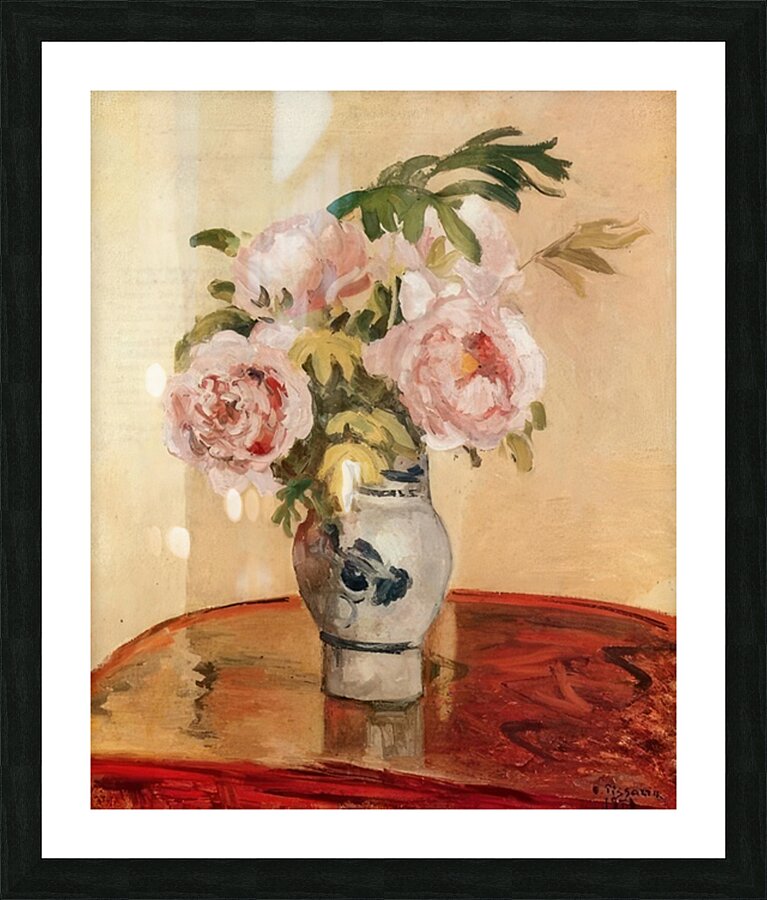 Pink Peonies 1873 Camille Pissarro Picture Frame print