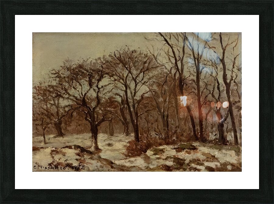 Chestnut Orchard in Winter 1872 Camille Pissarro Picture Frame print