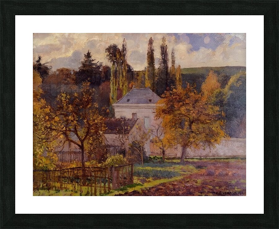 Bourgeois House in l Hermitage Pontoise 1873 Picture Frame print