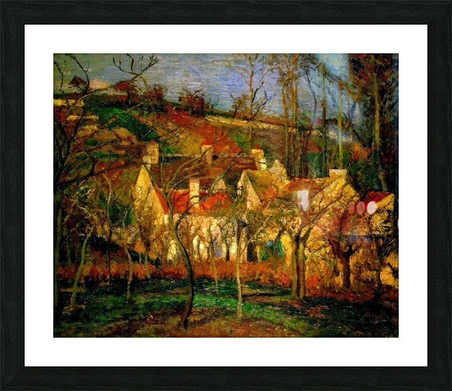 Red Roofs Corner of a Village Winter 1877 Camille Pissaro Picture Frame print
