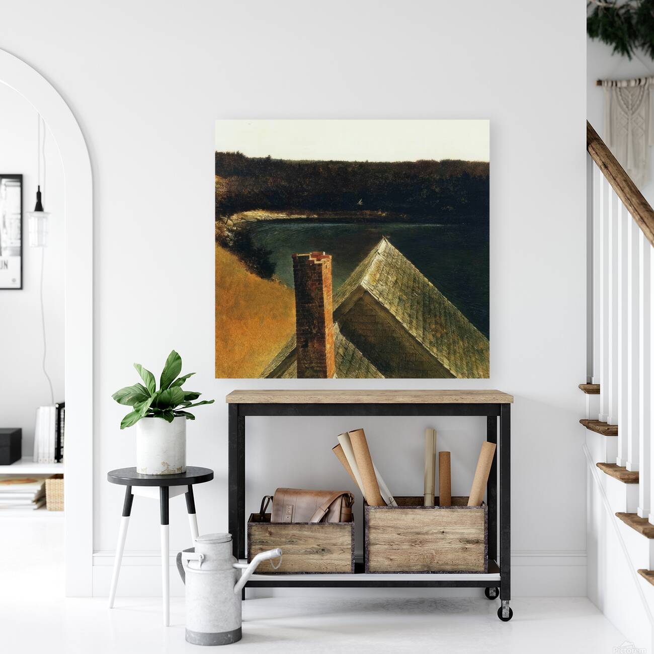 End of Olsons   Regionalism - Andrew Wyeth Reproduction