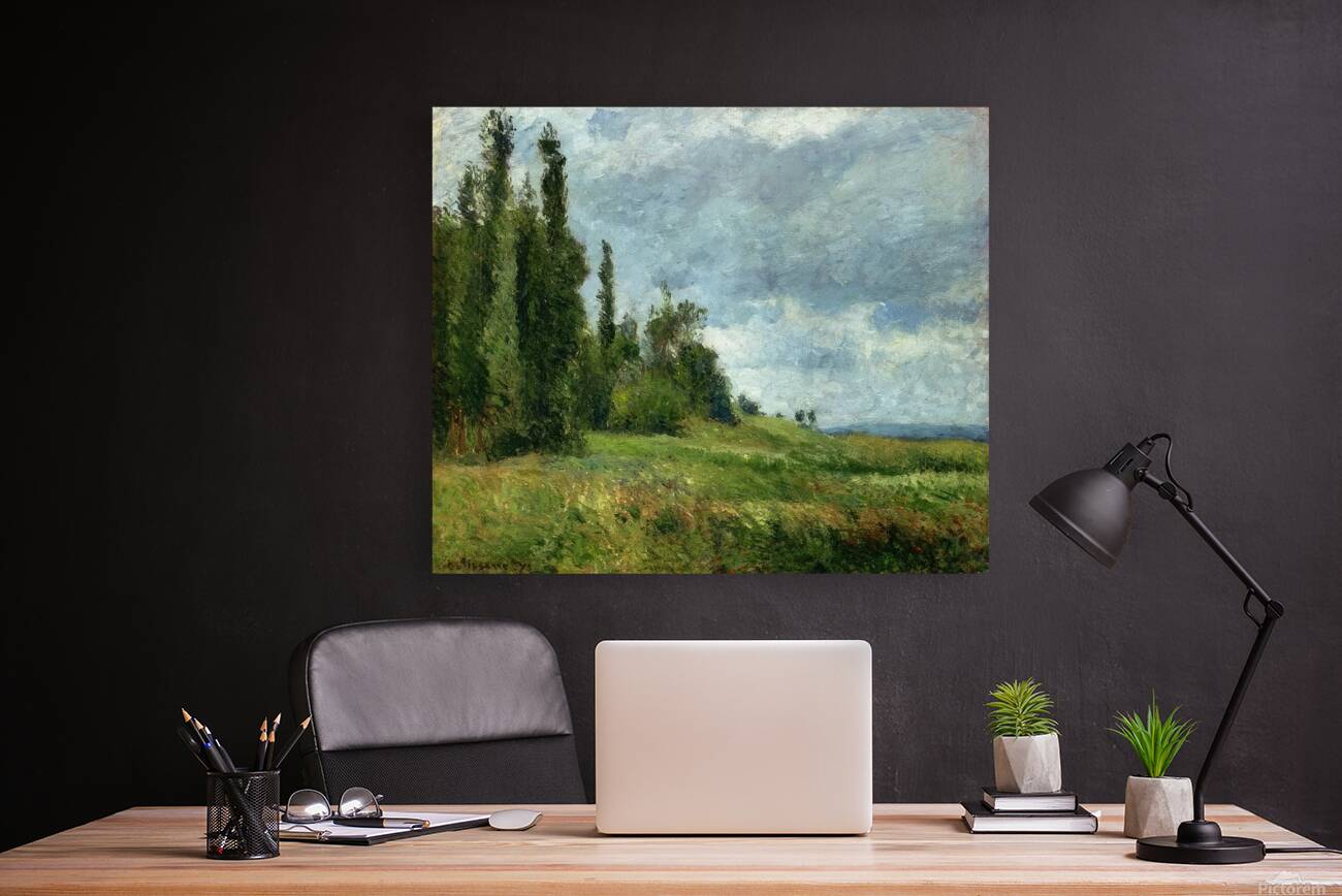 A part of Groettes Pontoise Gray Weather - Camille Pissarro Reproduction