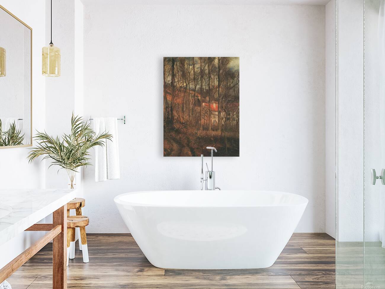 Grey Day Banks of the Oise 1878 Camille Pissa Reproduction