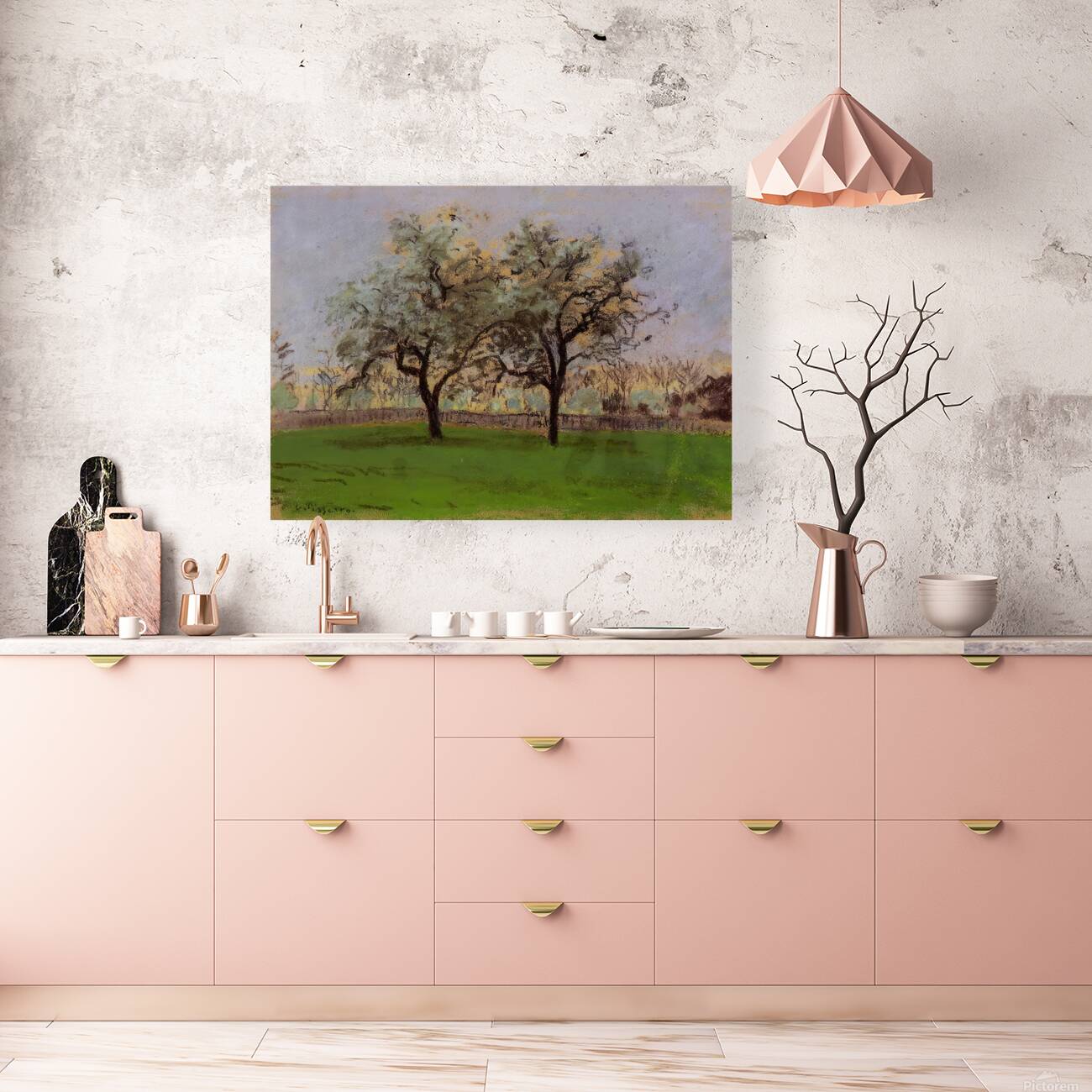 Apples Trees at Pontoise 1872 Camille Pissarr Reproduction