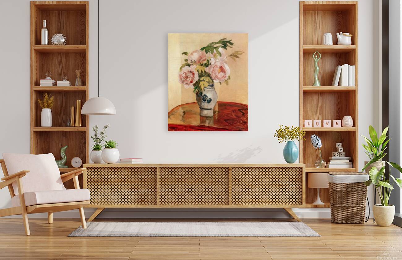 Pink Peonies 1873 Camille Pissarro Reproduction