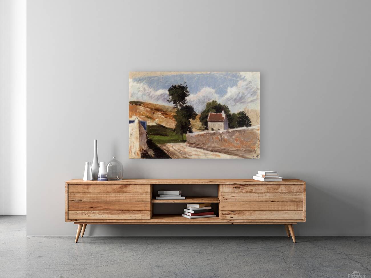 A Street in l Hermitage Pontoise 1874 Camille Pissarro Reproduction