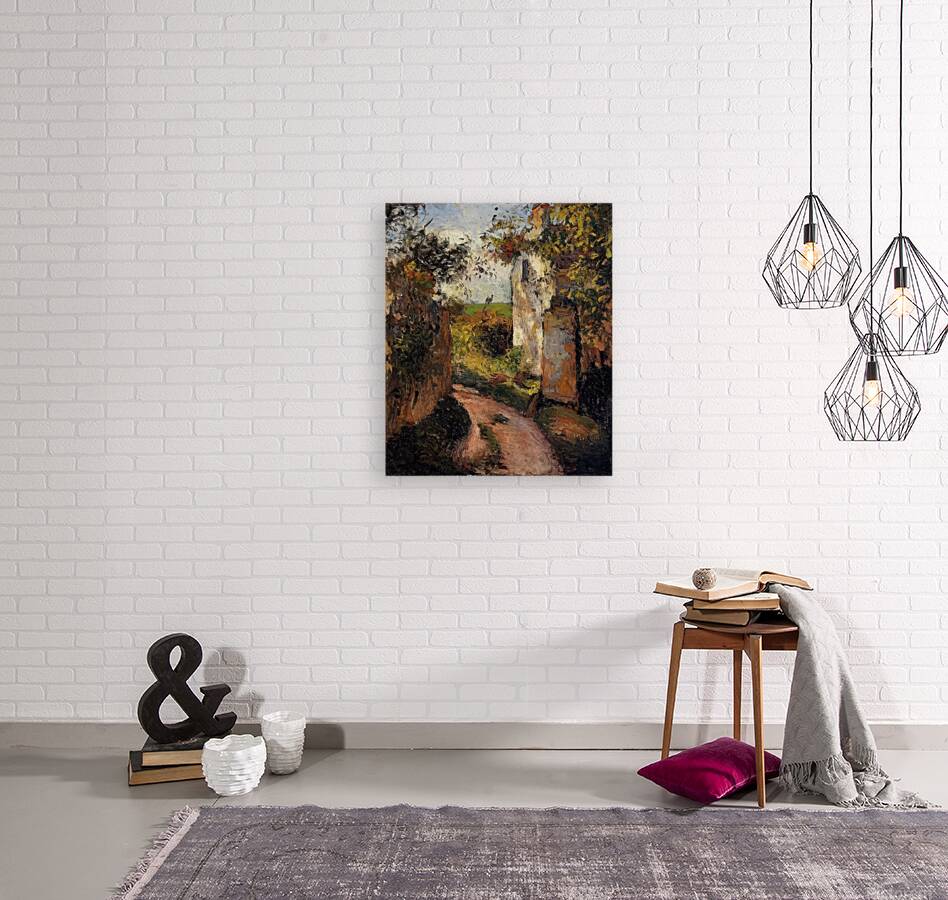 A Peasant in the Lane at Hermitage Pontoise 187 - Camille Pissarro Reproduction