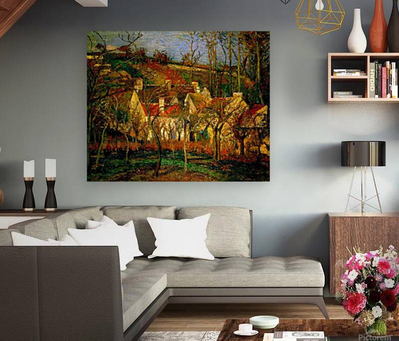 Red Roofs Corner of a Village Winter 1877 Camille Pissaro Reproduction