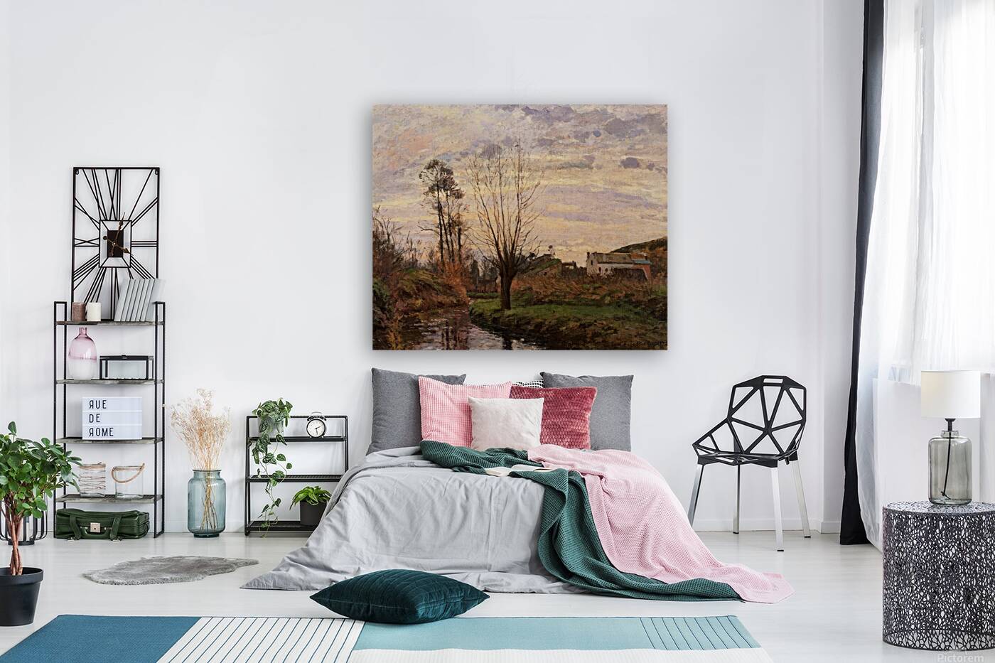 Landscape with Small Stream 1872 Camille Pissaro Reproduction