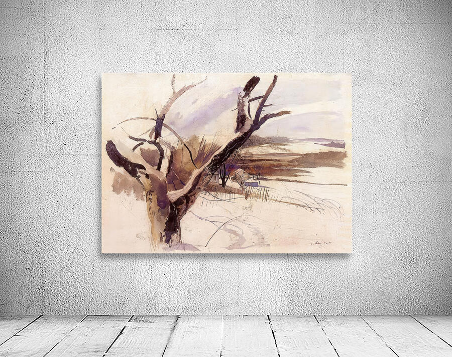 Winter Farm Scene   Contemporary Realism - Andrew Wyeth Wall Preview