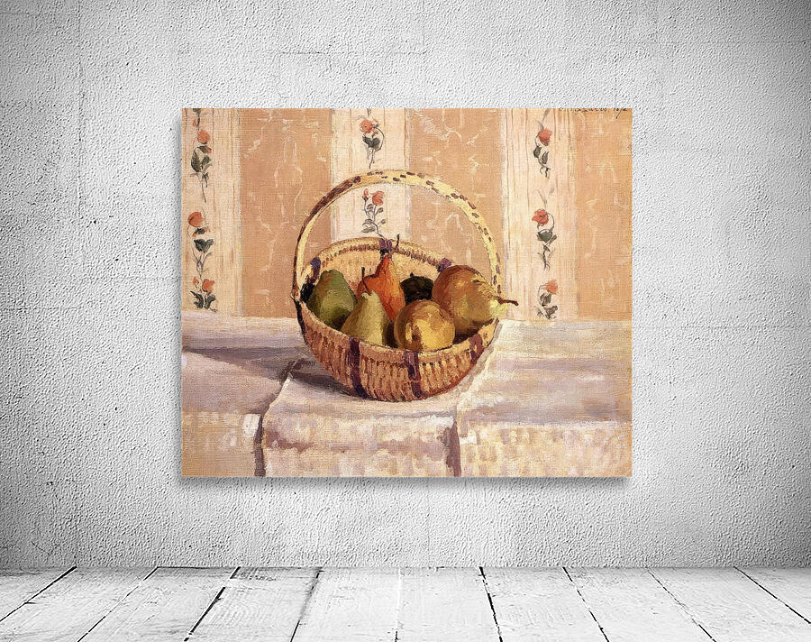 Apples and Pears in a Round Basket 1872 Camil Wall Preview