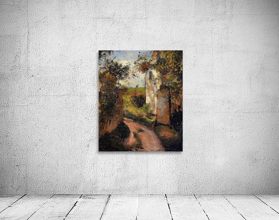A Peasant in the Lane at Hermitage Pontoise 187 - Camille Pissarro Wall Preview