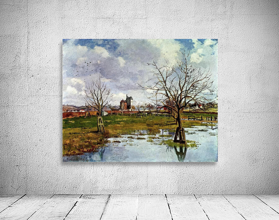 Landscape with Flooded Fields 1873 Camille Pissaro Wall Preview