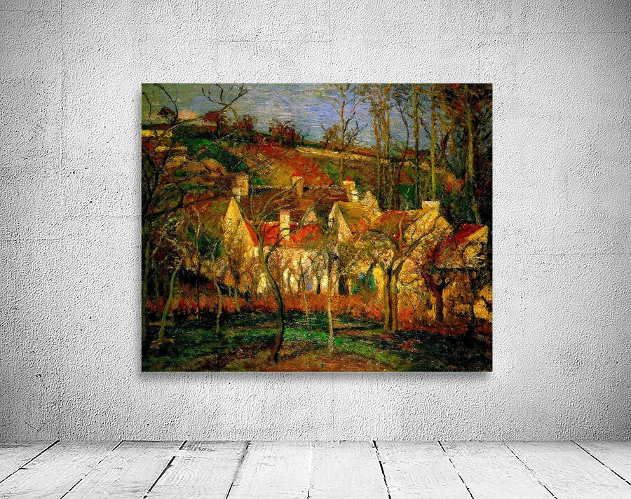 Red Roofs Corner of a Village Winter 1877 Camille Pissaro Wall Preview