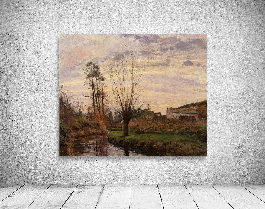 Landscape with Small Stream 1872 Camille Pissaro Wall Preview