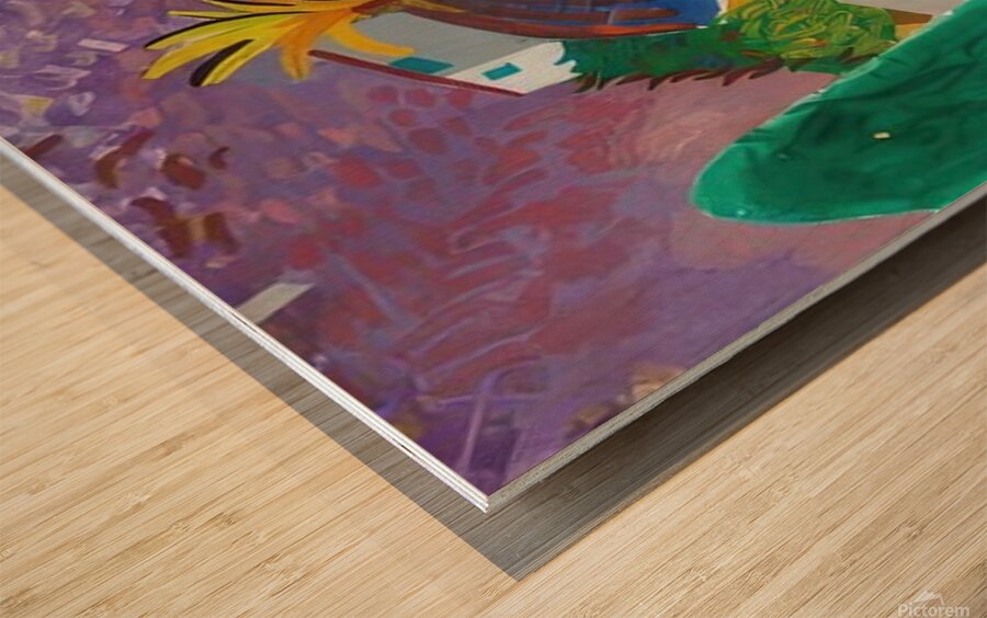 David Hockney Wood print