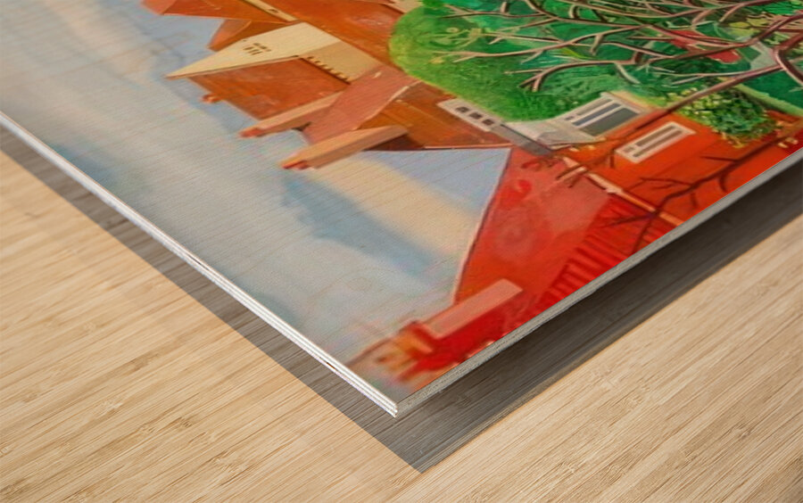 David Hockney Wood print