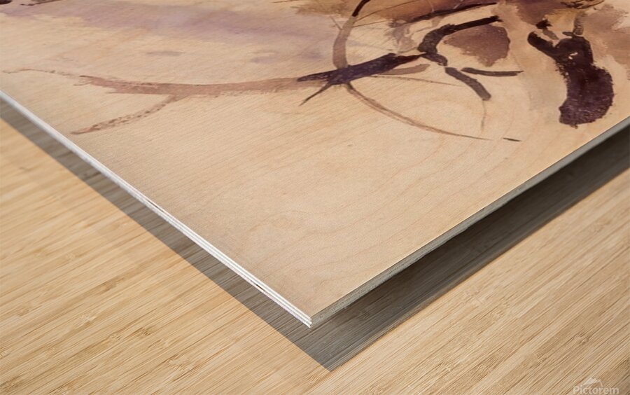 Winter Farm Scene   Contemporary Realism - Andrew Wyeth Wood print