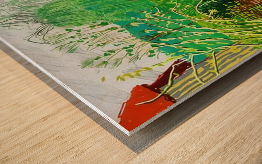 David Hockney 39 Wood print