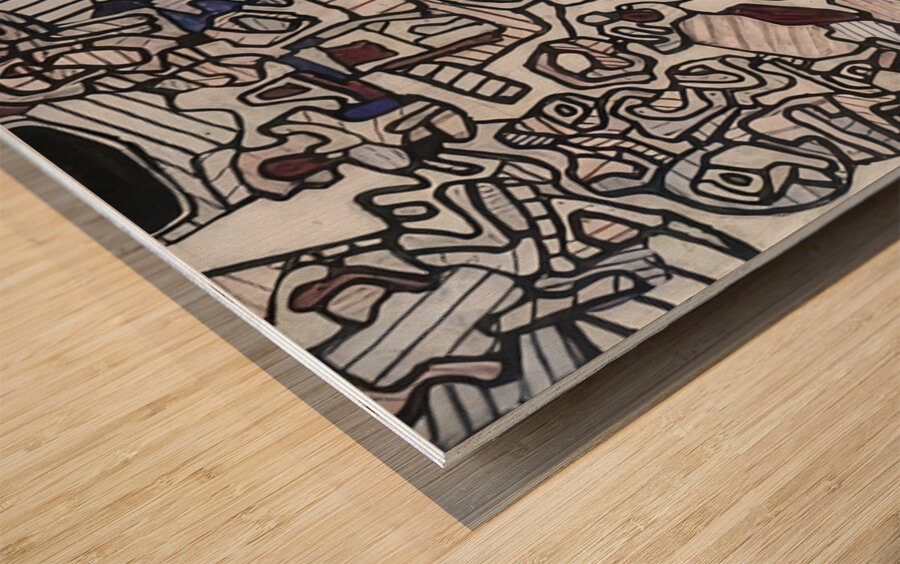 JEAN DUBUFFET 2 Wood print