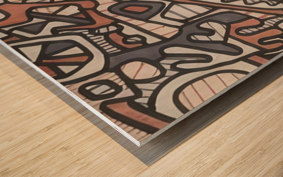 JEAN DUBUFFET 3 Wood print