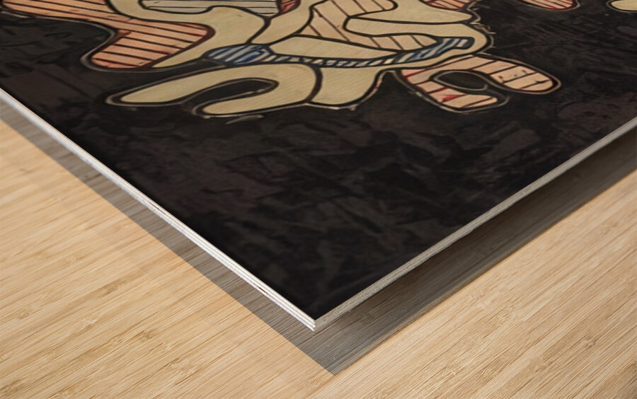 JEAN DUBUFFET 5 Wood print