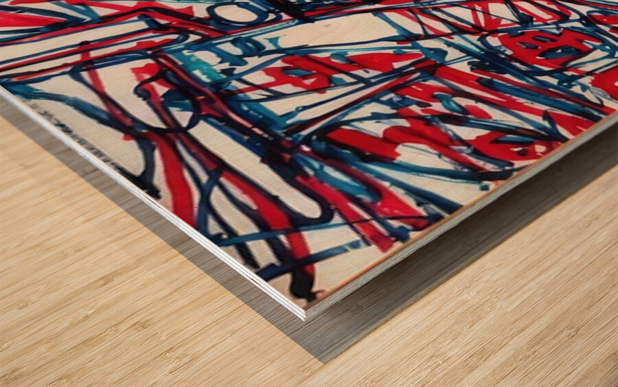 JEAN DUBUFFET 6 Wood print