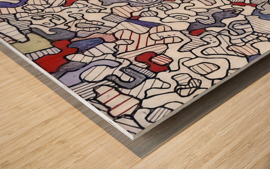 JEAN DUBUFFET 16 Wood print