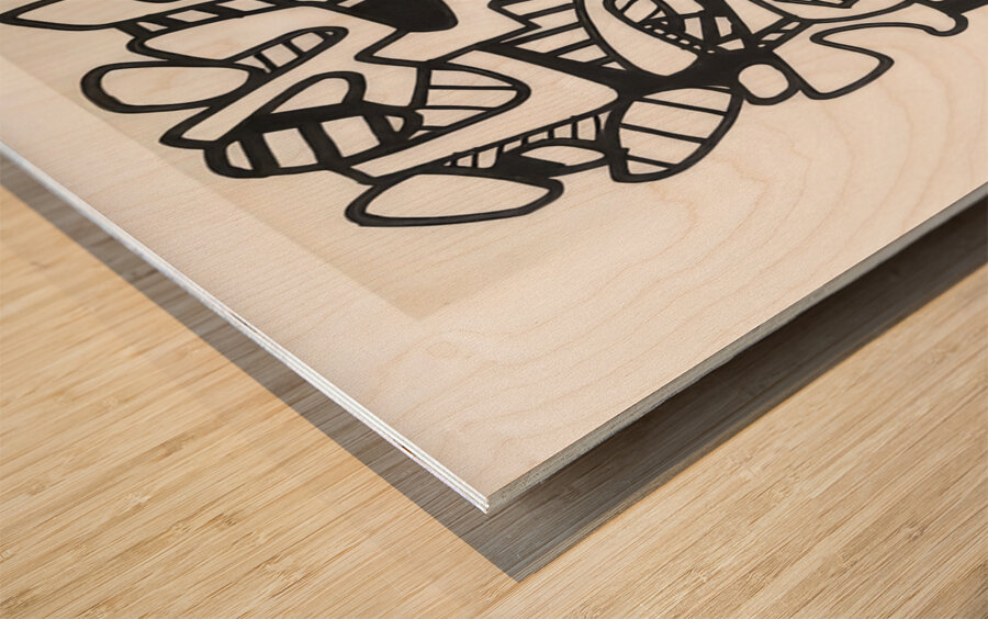 JEAN DUBUFFET 19 Wood print