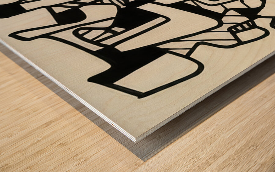 JEAN DUBUFFET 24 Wood print