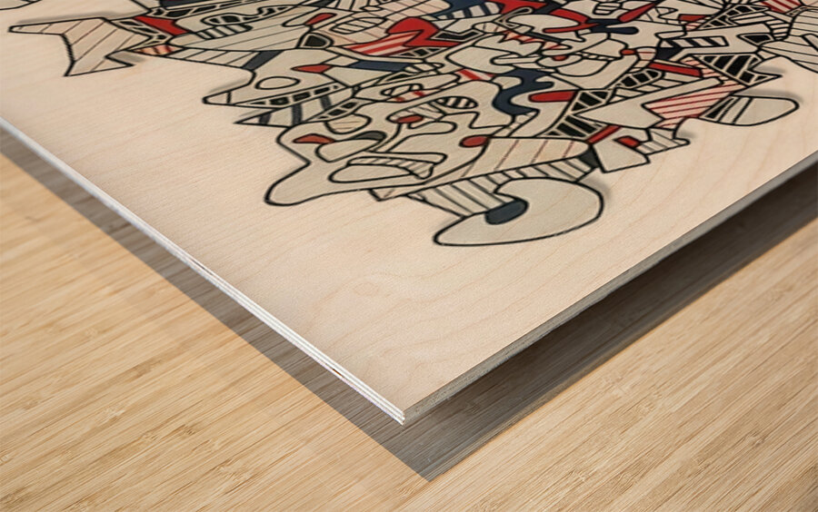 JEAN DUBUFFET 32 Wood print