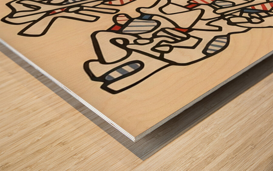 JEAN DUBUFFET 36 Wood print