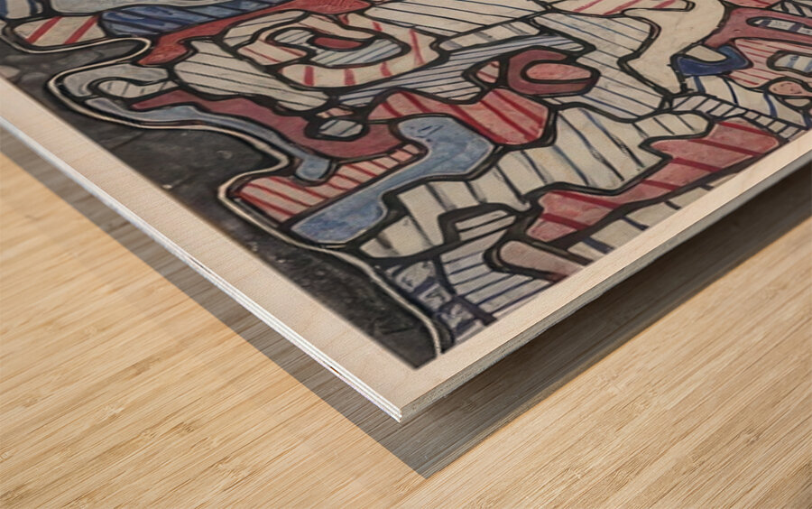 JEAN DUBUFFET 58 Wood print