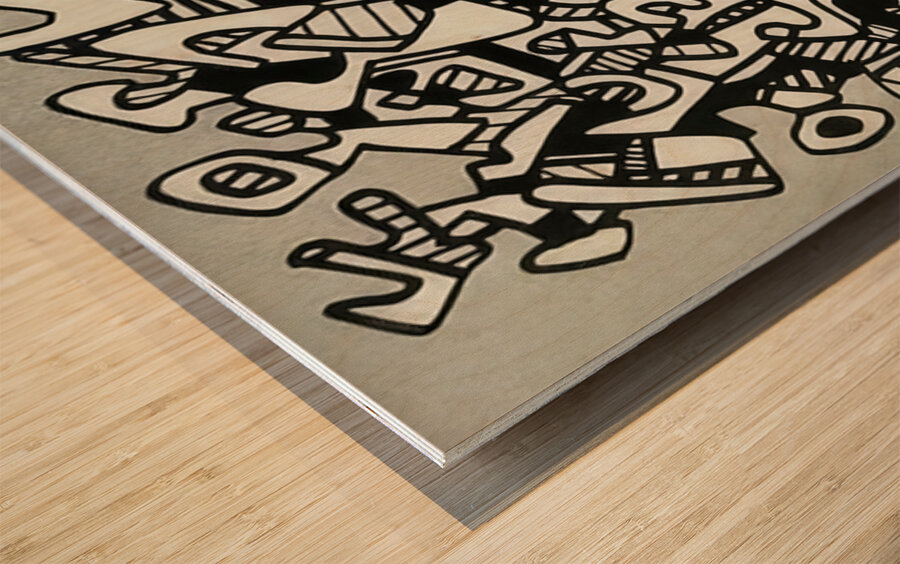 JEAN DUBUFFET 65 Wood print