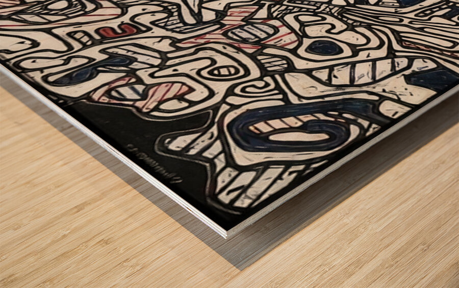 JEAN DUBUFFET 67 Wood print