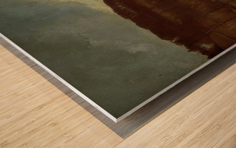 Banks of the river Marne in winter Camille Piss Wood print