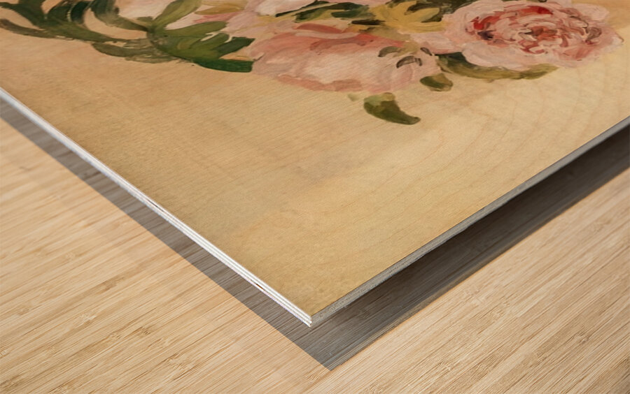 Pink Peonies 1873 Camille Pissarro Wood print