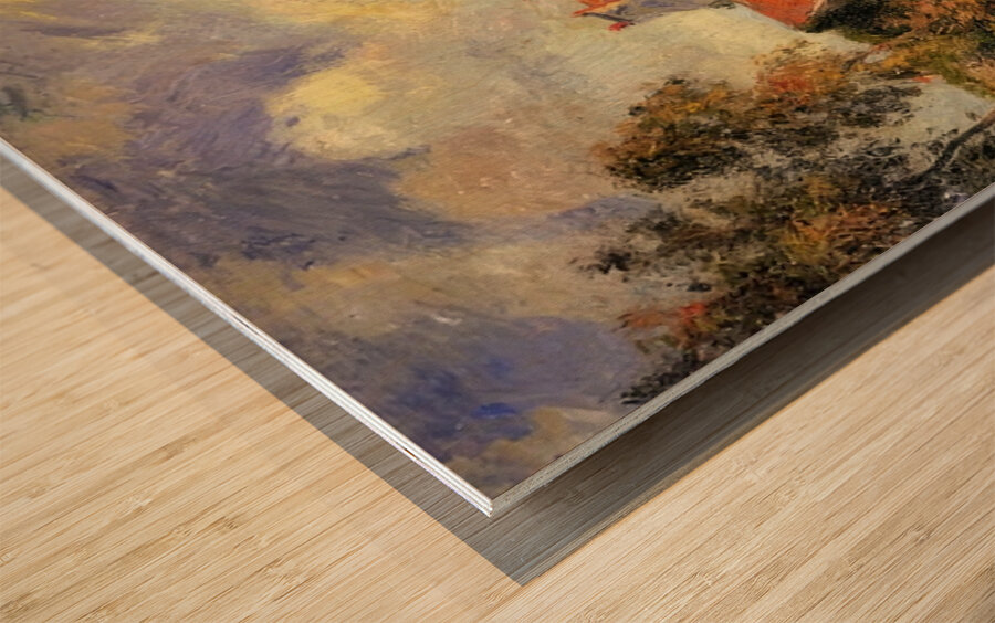 Les mathurins Pontoise 1877 Camille Pissarro. Wood print