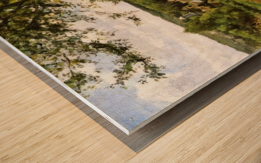 Orchards at Louveciennes 1872 Camille Pissarro Wood print