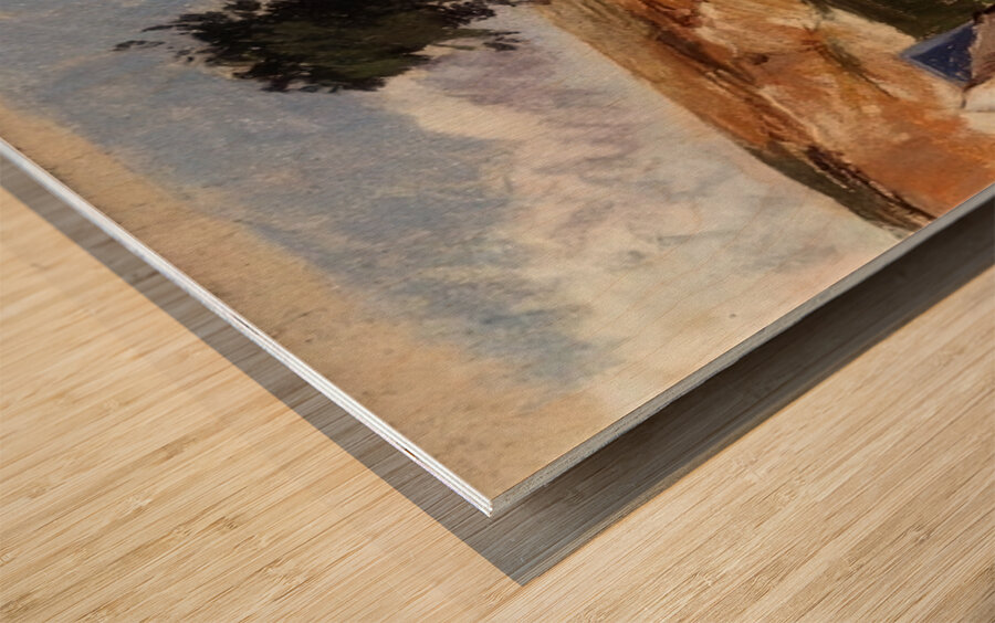 A Street in l Hermitage Pontoise 1874 Camille Pissarro Wood print