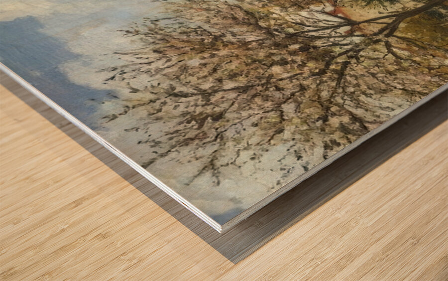 Landscape at Louveciennes 1870 Camille Pissaro Wood print